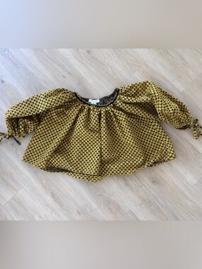 Eliza Faulkner Cropped Blouse Size Small